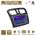 Android Automobilinis Radijas Renault Logan Sandero 2014-2017 Multimedijos Grotuvas Pagrindinis Įrenginys Stereo GPS Navigacija BT WIFI 1+16GB 1+16GB