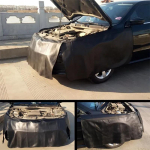 1 Komplektas Universalus Automobilio Magnetinis Sparno Dangtis Sulankstomas Apsauginis Mechaniko Darbo Kilimėlis Automobilio Remonto Padėklas Black Large juoda