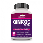 Ginkgo biloba (90 la&scaron;ų, ​​60 mg), Ginkgo Biloba, Zenith Nutrition