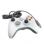 Valdiklio vairasvirtės USB laidinis žaidimų pultelis Žaidimų pultas Joypad, skirtas Xbox 360 / asmeniniam kompiuteriui &ndash; baltas