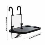 Automobilinės sėdynės atlo&scaron;as stalo padėklas Sulankstomas automatinis vairas Kompiuterio stalo auk&scaron;tis Reguliuojamas automobilio gėrimų maisto puodelių padėklo laikiklis Darbo stalas juoda