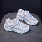 Koreieti&scaron;ko stiliaus moteri&scaron;ki platforminiai sportbačiai 2024: Madingi pavasariniai sportiniai laisvalaikio batai Q7811 35 pilka