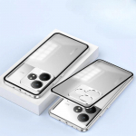 Skirtas Realme GT Neo 6 SE lydinio metalo objektyvo apsauginis dėklas, skirtas Realme GT 6T GT 6 permatomas grūdinto stiklo kietas smūgiams atsparus dangtelis Realme GT Neo6 SE sidabras