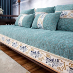 Prabangus siuvinėjimo sofos užvalkalas, neslystantis platus auksinis &scaron;oninis sofos užvalkalas keturių sezonų universalūs sofos užvalkalai svetainei 30x50 pillowcase1pcs