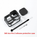 Skirta Insta360 Ace Pro 2 silikono apsauginio dėklo dangtelio korpusui silikono dėklo rankovės objektyvo dangtelis, skirtas Insta360 Ace Pro2 veiksmo priedui