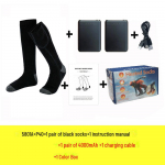 Įkraunamos elektrinės &scaron;ildomos kojinės - &Scaron;iltos žieminės kojinės vyrams ir moterims 5801A+2*4000mAh