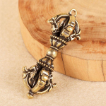 Tibeto rankų darbo budistų vario penkių akcijų Dorje Vajra Pestle raktų papuo&scaron;alai without loop