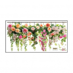 Spalvingas gėlių statinis lipdukas dvipusis vandeniui atsparus gėlių lipdukas spyruokliniai langų tvirtinimai stiklinių langų durims namų biuro dekoravimui E