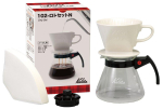 Kalita kavos filtravimo rinkinys su dideliu i&scaron;traukimo greičiu, kuris i&scaron;ry&scaron;kina skanų skonį prie&scaron; atsirandant bet kokiam nemaloniam skoniui, 2&ndash;4 puodeliams gray