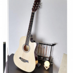 38 colių medinė gitara pradedantiesiems: Liaudies praktikos instrumentas suaugusiems ir mokiniams