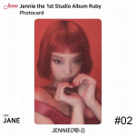 Jennie 1-asis studijos albumas Ruby oficialus foto atvirukas, atvirukas, plakatas KPOP Photocard #2 (Jane ver.)