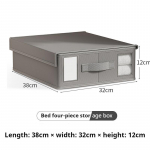 Paklodžių laikymo dėžė Dėžė Neaustinis audinys Kvėpuojanti Apsaugota nuo drėgmės Sulankstoma Laikymo dėžė Su rankena patalynei laikyti pilka