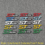 Metalinis naujo stiliaus Ford Focus Mk4 STline priekinis žibintas Kuga Mk3 ST line automobilio lipdukas stline priekinių grotelių emblema galinis lipdukas Grille screw 1 set sidabras/raudona