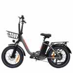 DZ2030 baltas / juodas / pilkas 750 W variklis + 48V16AH akumuliatorius 20 * 4,0 colių Tire City Ximano 7 greičių 40 km/h vairo galinis žibintas kelių elektrinis dviratis pilka spalva