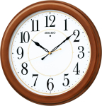 Seiko Laikrodis Sieninis Laikrodis Radijo Analoginis Medinis Rėmas Ruda Mediena KX388B