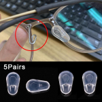 5 poros silikoninių nosies pagalvėlių, vienetinių akinių, įstumiamos silikoninės oro kameros nosies pagalvėlės