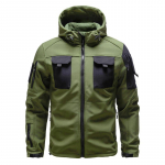 Vyri&scaron;ka žiemos sniego &scaron;ilta striukė su pamu&scaron;alu pamink&scaron;tinta &scaron;ilta Softshell striukė su užtrauktuku su gobtuvu kelių ki&scaron;enių striukė XS