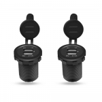 DC12V-24V universalus dvigubas USB prievadas automobilinis USB įkroviklis 5V 3.1A maitinimo lizdas, skirtas Ipad iPhone mobiliesiems telefonams automobiliniam motociklui 2 PCS