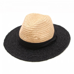 Vasarinė rankų darbo rafijos žolės mozaika spalvota didelio galvos dydžio moteri&scaron;ka fedora skrybėlė vyrams moterims panama džiazo skrybėlė 57cm head size