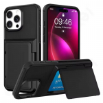 Dėklas iPhone 16 15 14 13 12 11 Pro Max Plus piniginė Kredito kortelių laikiklis ID kortelės lizdas Didelio patvarumo apsauga Smūgiams atsparus dangtelis iPhone 16 Pro