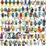 MINISO Anime Veidukai 24 Vnt. Ninjago Mini Figūrėlės Statybiniai Blokeliai Mini Lėlė Lėlės Figūrėlė Blokelis Vaikų Žaislai Gimtadienio Dovanos