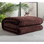 Flanelinis pledas vasarai, oro kondicionavimui, mink&scaron;tas flisinis pledas, skirtas biurui, miegui, vienasluoksnis, dvipusis, pliu&scaron;inis, visų sezonų pledas 200 x 230CM kava