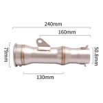 Universalus 38-51mm ATV Motociklo Motorolerio I&scaron;metimo Vamzdis Duslintuvas Nerūdijantis Titanas