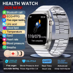2025 Nauji Sveikatos Žvilgsnio EKG AI Diagnostikos I&scaron;manieji Laikrodžiai Vyrams &Scaron;irdies Ritmas Kraujospūdis IP68 Vandeniui Atsparūs I&scaron;manieji Laikrodžiai HUAWEI IOS Silver Steel B 2A