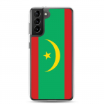 Coque T&eacute;l&eacute;phone &ndash; Samsung &ndash; Galaxy S21 Plus &ndash; Drapeau de la Mauritanie &ndash; Souple &ndash; įvairiaspalvis