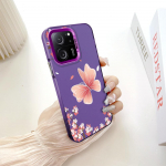 Spalvingas sidabrinis dvipusis kietas dėklas su pie&scaron;iniu, atsparus smūgiams ir kritimams, skirtas Xiaomi Redmi Poco telefonams Redmi 13C 5G