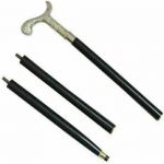 Antikvarinio stiliaus sidabrinis žalvarinis vintažinis dizainerio rankena ėjimo medinis lazda naujas M aero