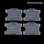 4 vnt Unisex daugiafunkcis kieto plastiko dvipusis asmens tapatybės kortelės ženklelio laikiklio dėklas