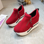 Platformos plei&scaron;tai Moteri&scaron;ki sportbačiai Kalnų kri&scaron;tolas Tinklelis Kvėpuojantis Padidintas Kasdienis Juodas Rudens Vulkanizuoti Batai Krep&scaron;eliai Femme Zapatos 35