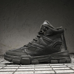Žieminiai Batai Vyrams Ankle Boots Pliu&scaron;iniai &Scaron;ilti Auk&scaron;ti Vyri&scaron;ki Kedai Madingi Patogūs Platforminiai Žieminiai Batai Zapatos De Hombre 44 juoda