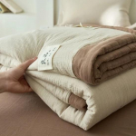 Naujas japoni&scaron;ko paprasto stiliaus vienspalvis patogus namų A klasės dvisluoksnis siūlas geras produktas sojų vasarinė vėsi antklodė 200x230cm pilka spalva