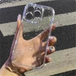 Mink&scaron;tas blizgantis skaidrus telefono dėklas, skirtas iPhone 11 12 13 14 15 16 Pro Max Plus smūgiams atsparus silikoninis skaidrus buferio dangtelis iPhone 17 Pro skaidri