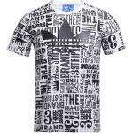 Adidas Originals Logotipo Spausdinimo Apvalios Kaklo Trumpomis Rankovėmis Mar&scaron;kinėliai Vyri&scaron;ki Vir&scaron;utiniai Drabužiai Juoda Balta AO0937 XS