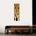 3D Akrilinis Laimės Medžio Veidrodinis Sienų Lipdukas Namų Dekorui Svetainėje, Restorane, Prie&scaron;kambaryje arba TV Fone. 185x50cm geltona