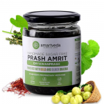Smartveda Prash Amrit Chyawanprash be cukraus 500 g | Ajurvedinis 40+ ekologi&scaron;kų žolelių mi&scaron;inys | Padeda reguliuoti cukraus kiekį kraujyje | Mažos partijos, stiklainis
