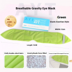 Gravitacinė akių kaukė miegui, akių nuovargio mal&scaron;inimui, užtemdanti akių kaukė, gilaus miego užtemdanti gravitacinė akių kaukė Green-gravity blindfold
