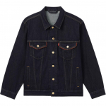 Levis SS25 Naujųjų Metų Riboto Leidimo Dvigubos Ki&scaron;enės Dizainas Mygtukų Užsegimas Džinsinė Striukė Vyri&scaron;kos striukės Tamsiai Mėlyna 003ZN-0000 S
