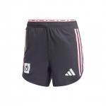 Adidas &Scaron;anchajaus pusmaratonio &scaron;ortai su trimis juostelėmis, spalvų bloku, elastiniu juosmeniu, tiesaus kirpimo, bėgimo &scaron;ortai, moteri&scaron;ki &scaron;ortai, juodi IX7772 XS