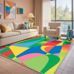 Abstraktus spalvotas svetainės kilimas Modernus prabangus namų miegamojo naktinio staliuko kilimėlis Lengvai prižiūrimas Prie&scaron;kambario kavos staliuko kilimas Tapis 80*160cm