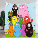Spalvingas Barbapapų &scaron;eimos pledas - Žaismingų, mink&scaron;tų formų personažų dizainas &scaron;eimos glėbiams, jaukus, mink&scaron;tas mikropluo&scaron;to pledas 30x40in