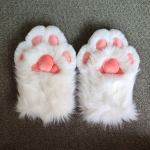 Kawaii animacinis Cosplay kostiumas Pir&scaron;tinės Plaukuotos Fursuit Kigurumi Pliu&scaron;inės Katės Letenos Pir&scaron;tinės Storesnės Čaižios Kig Cosplay Rekvizitas &Scaron;ventės Dovanos L