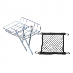 Front Cargo Rack Basket Easy to Install Durability Women Men Carrier Accessories Sturdy Sundries Silver Short Version gray