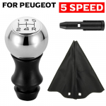 Nauja Chrome automobilių ABS pavarų perjungimo rankenėlė, 5 greičių Peugeot 106 107 206 207 306 307 308 3008 406 5008 605 807 Chrome