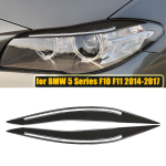 Priekiniai žibintai Antakiai Akių vokai Apdailos dangtelio lipdukas BMW 5 serijos F10 F11 2014-2017 / 2011-2013 automobiliui 2011-2013 Black