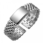 316L tiesus nerūdijančio plieno dirželis, greito atsegimo metalinis laikrodžio dirželis 20mm 22mm, solidus sagties apyrankė, skirta Seiko, Jubilee 20mm sidabras