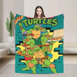 TMNT žaidimų pledas Kokybi&scaron;kas &scaron;iltas patalynė Mėtomas pledas Žiemos kelionės lėktuvu Sofa Kėdė Juokingas lovatiesė 30x40in